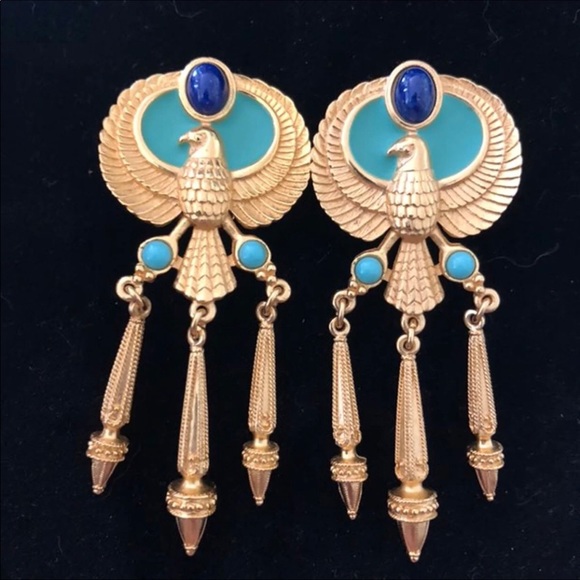 elizabeth taylor Jewelry - Elizabeth Taylor Egyptian Revival Falcon Earings